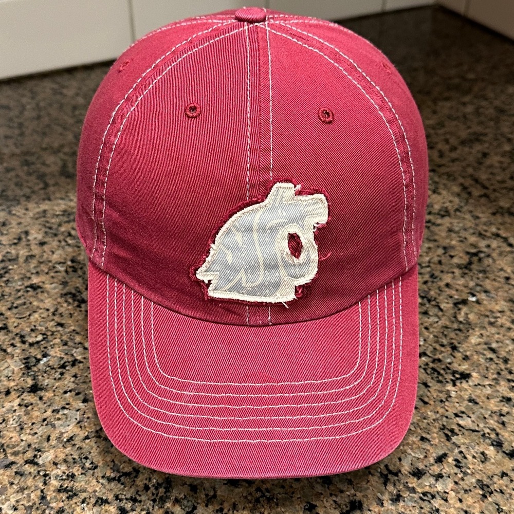 Washington State Cougars '47 Hat Clean Up Large Maroon Red Collegiate